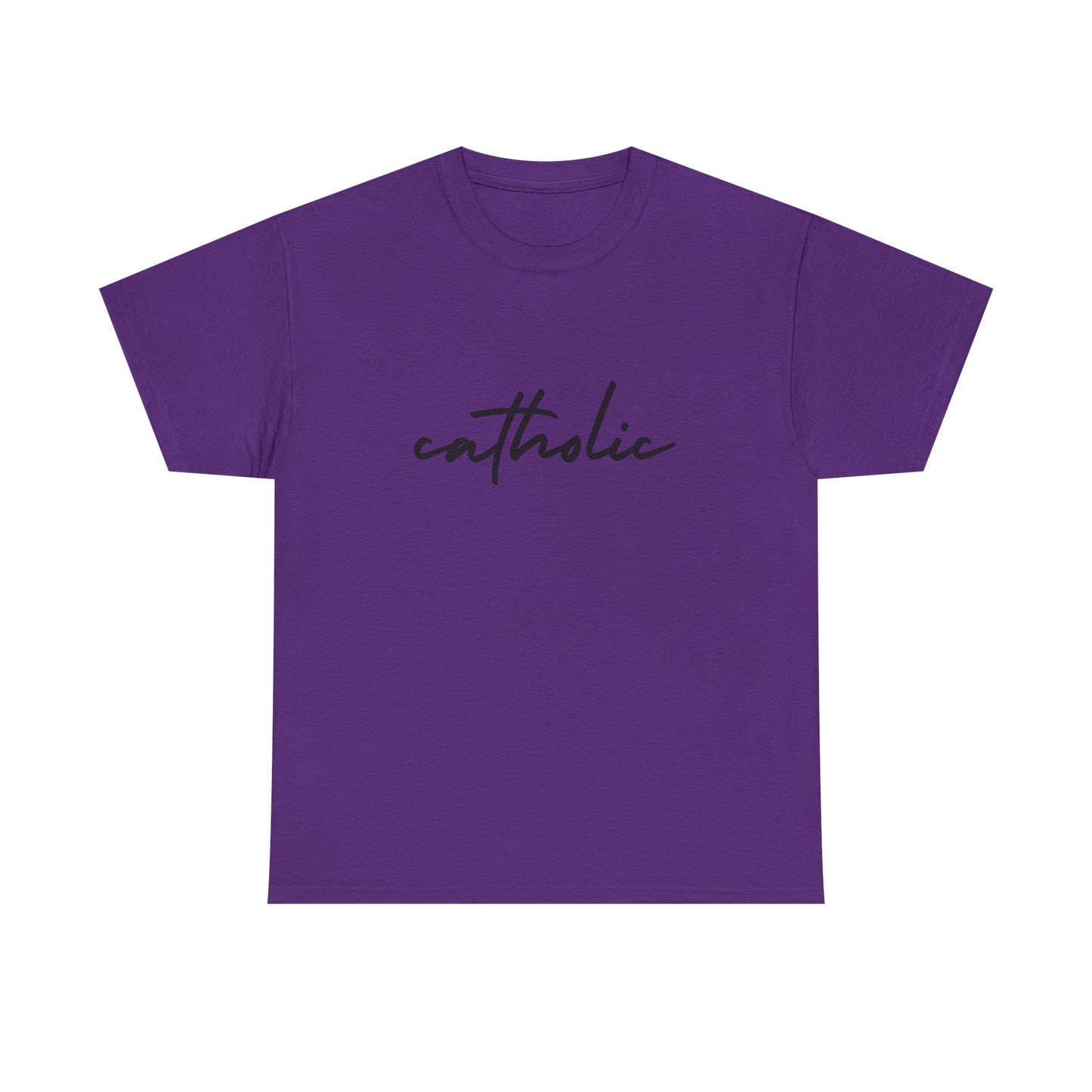 Catholic Script T-Shirt —Black Printing