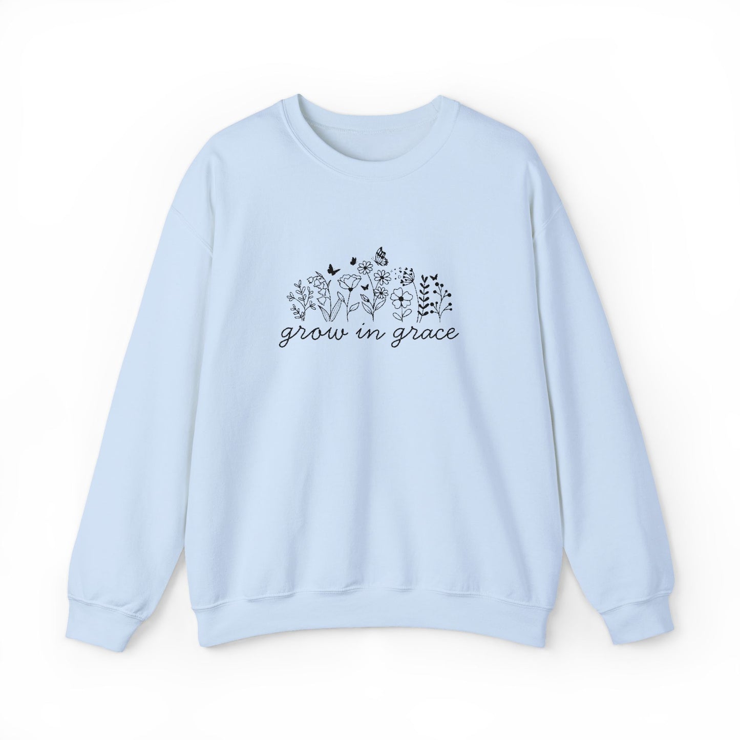 Grow in grace Crewneck Sweatshirt - black stitching