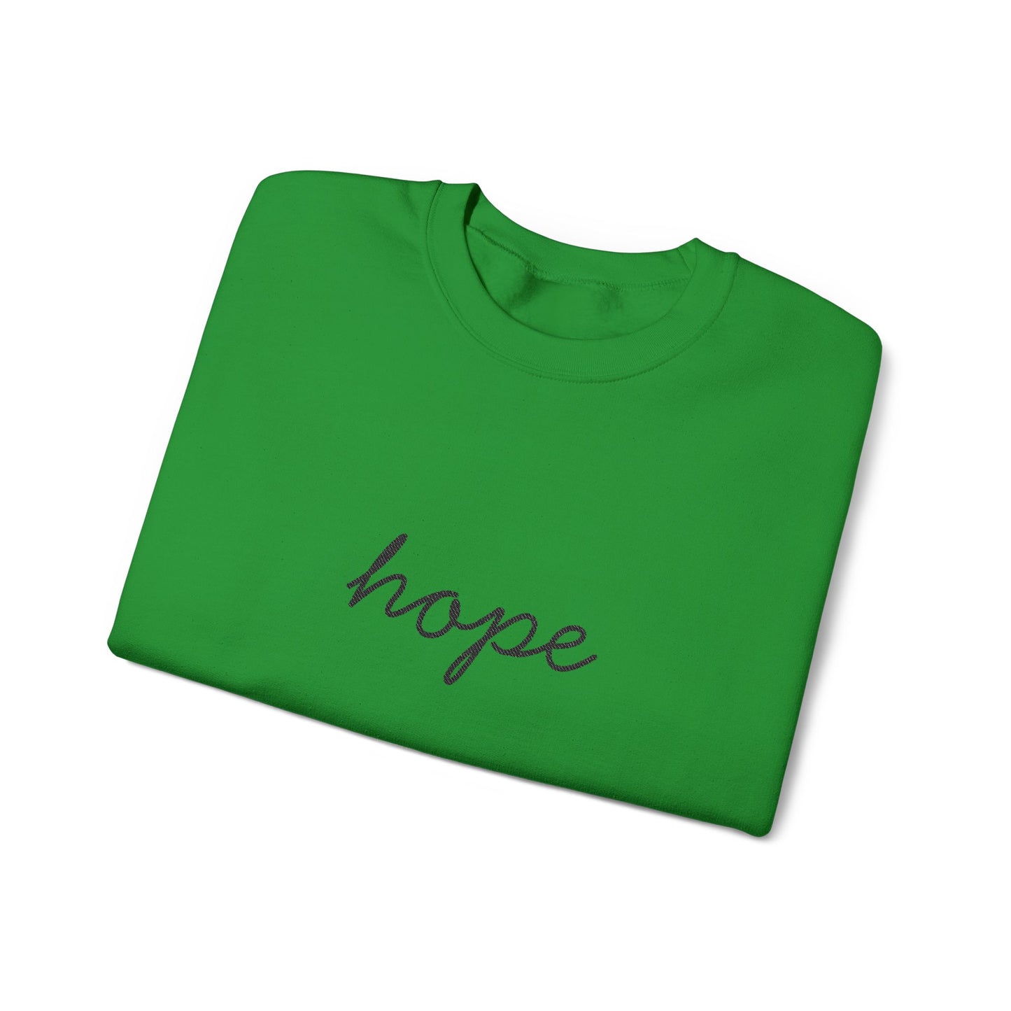 hope Script Crewneck Sweatshirt - black stitching