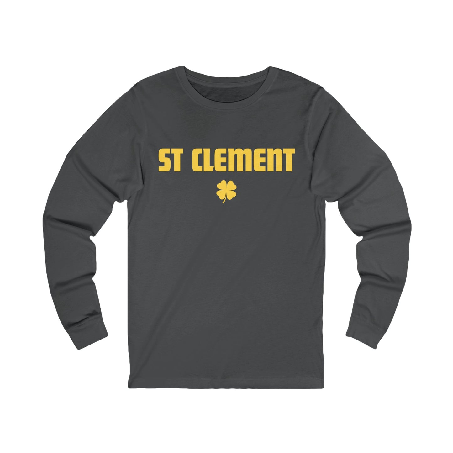 St Clement YELLOW print with shamrock Long Sleeve Tee