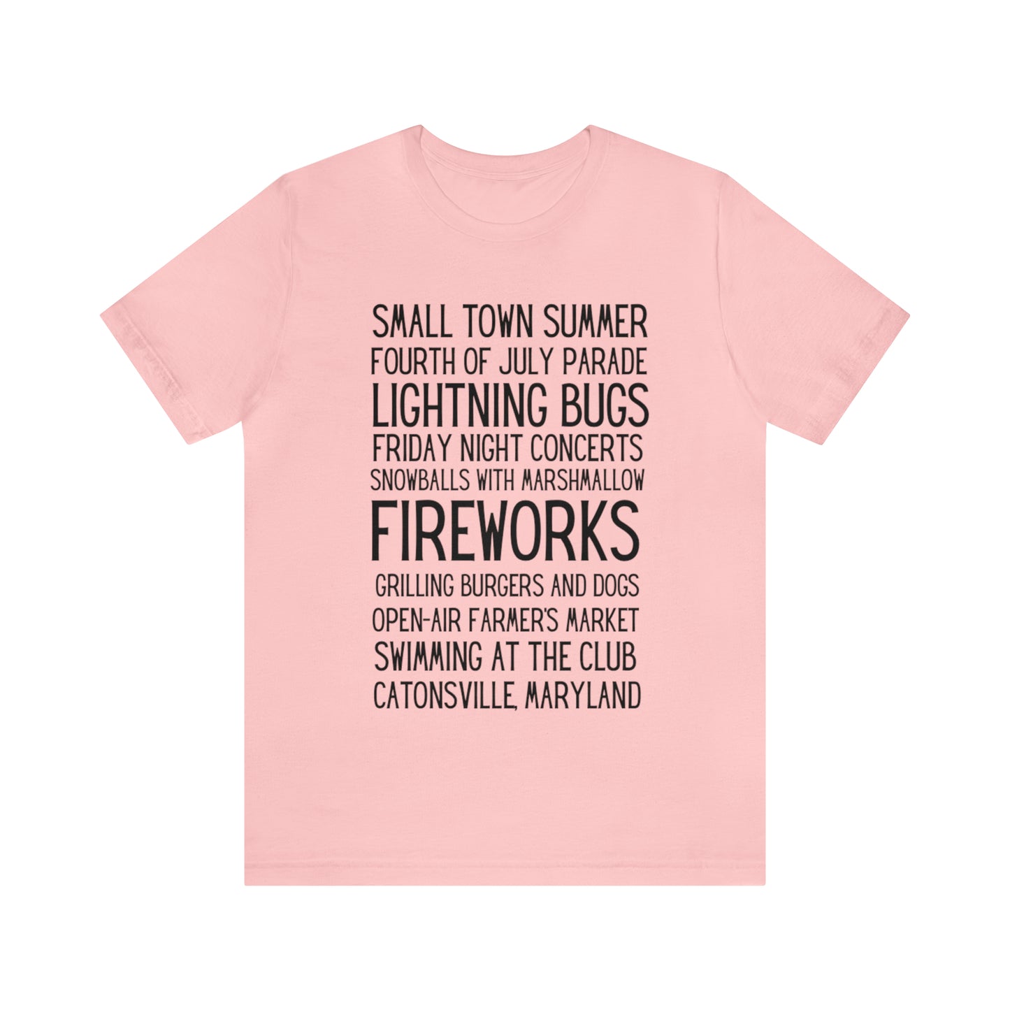 Small Town Summer Catonsville Unisex Jersey Short Sleeve Tee