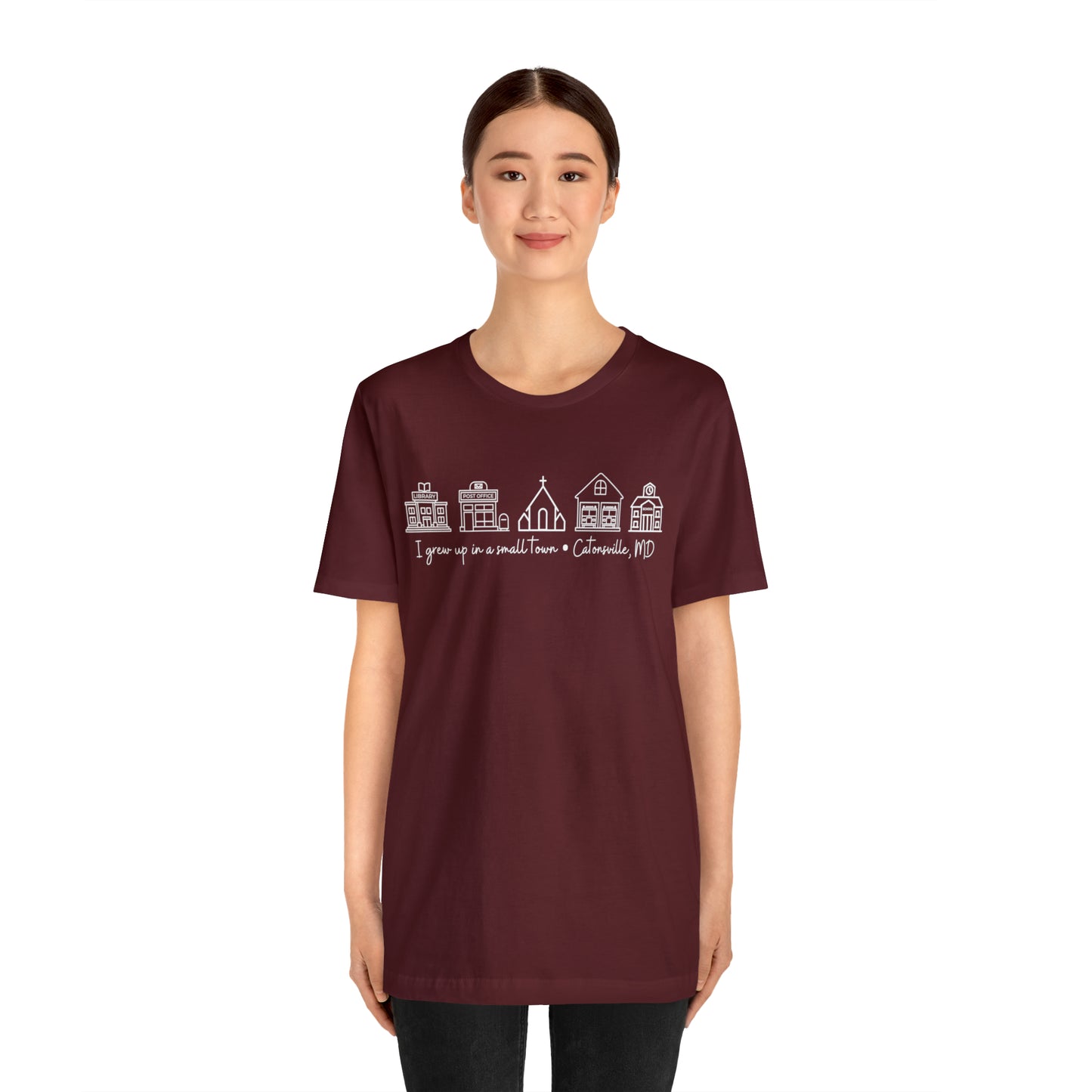 Grown in a Small Town Catonsville Unisex Jersey Short Sleeve Tee