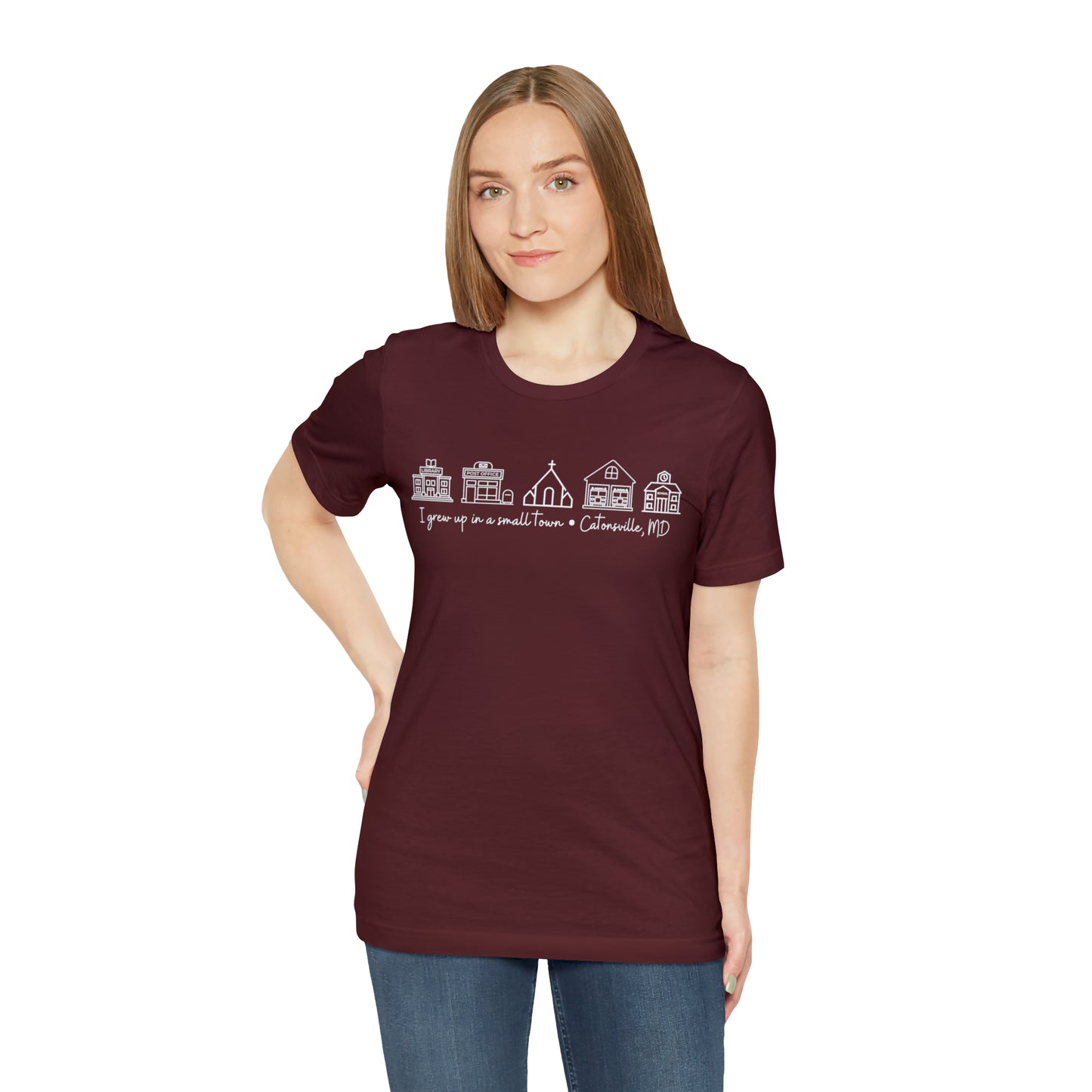 Grown in a Small Town Catonsville Unisex Jersey Short Sleeve Tee