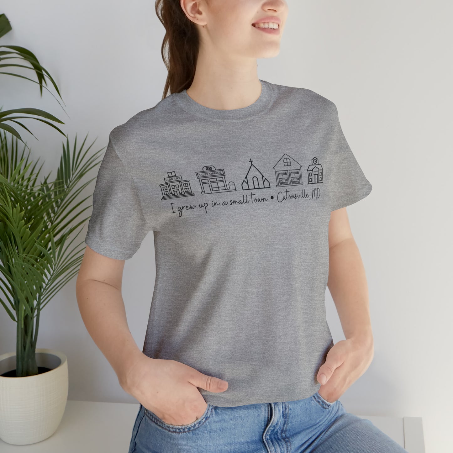 Grown in a Small Town Catonsville Unisex Jersey Short Sleeve Tee