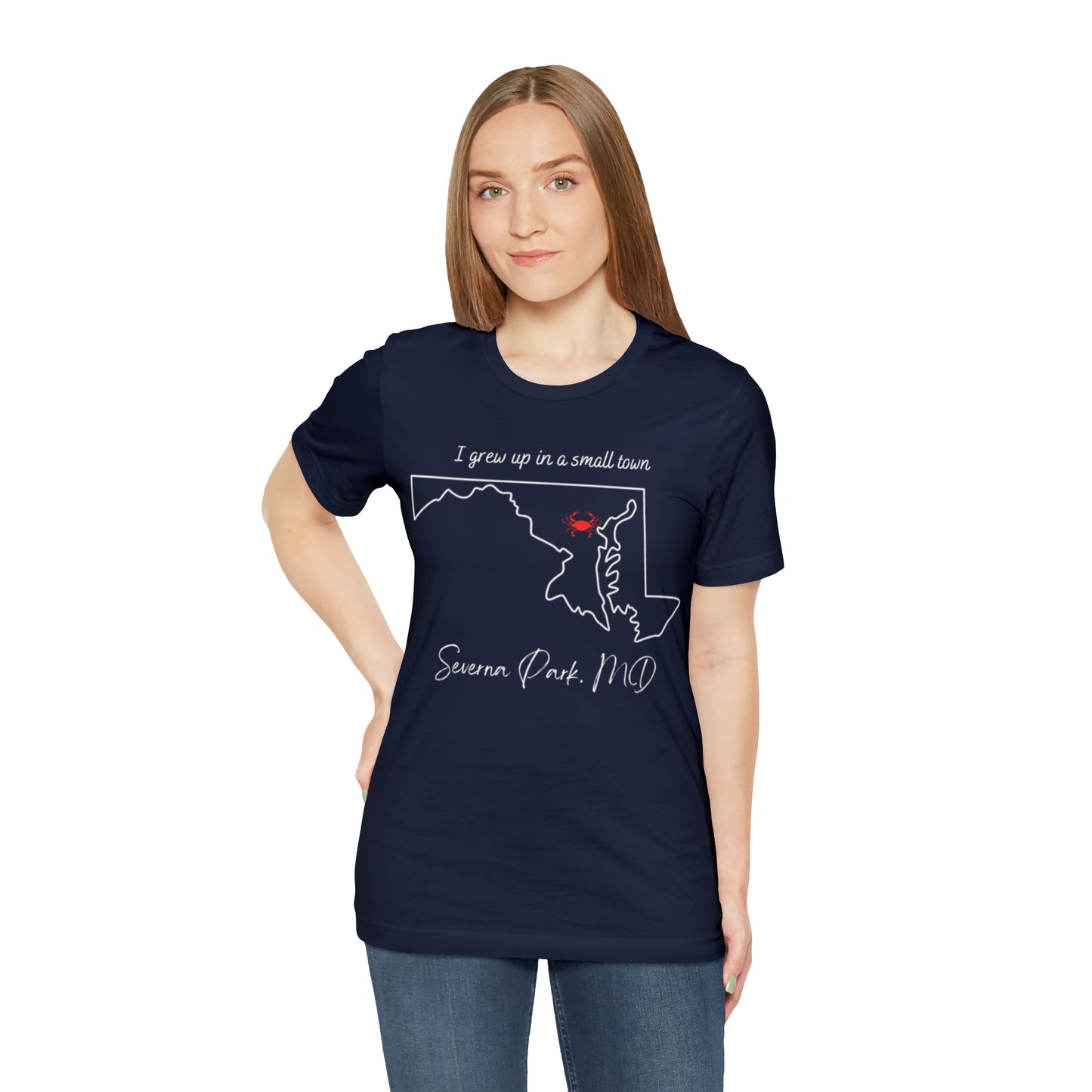 I grew up Severna Park Unisex Jersey Short Sleeve Tee