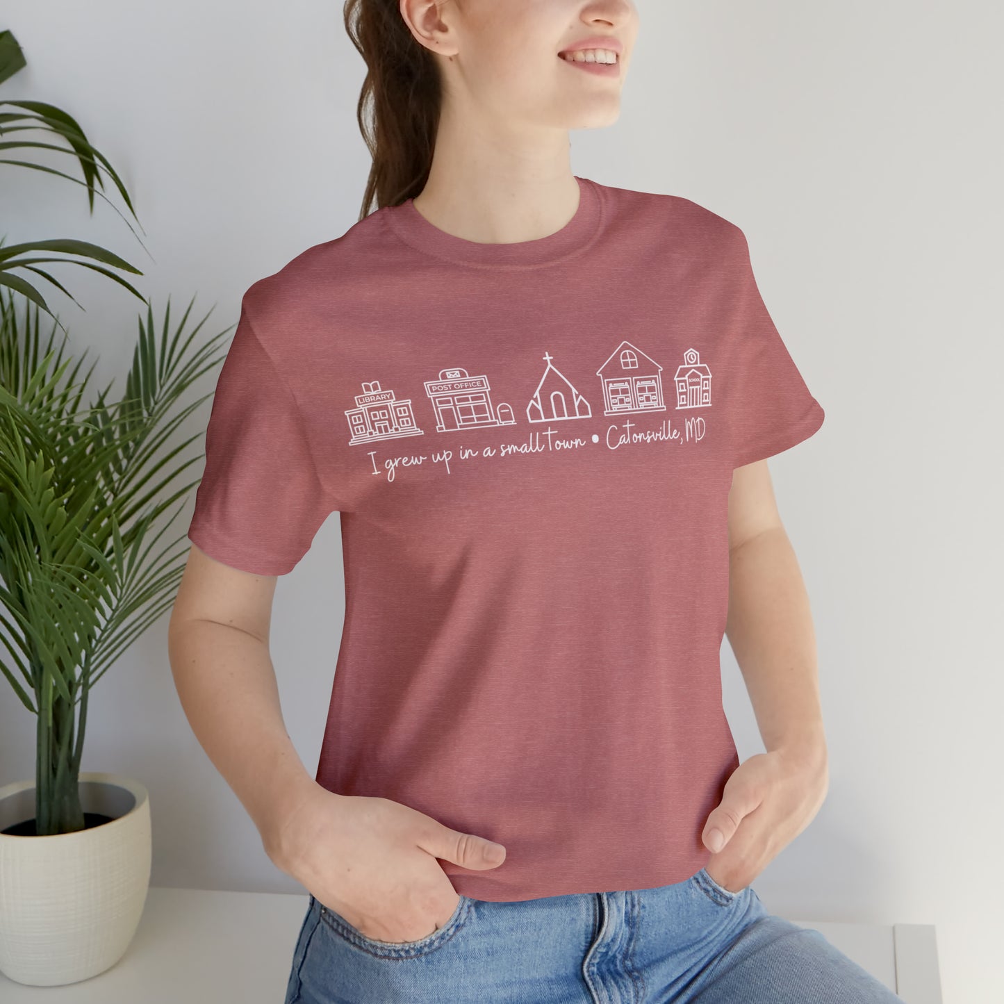 Grown in a Small Town Catonsville Unisex Jersey Short Sleeve Tee