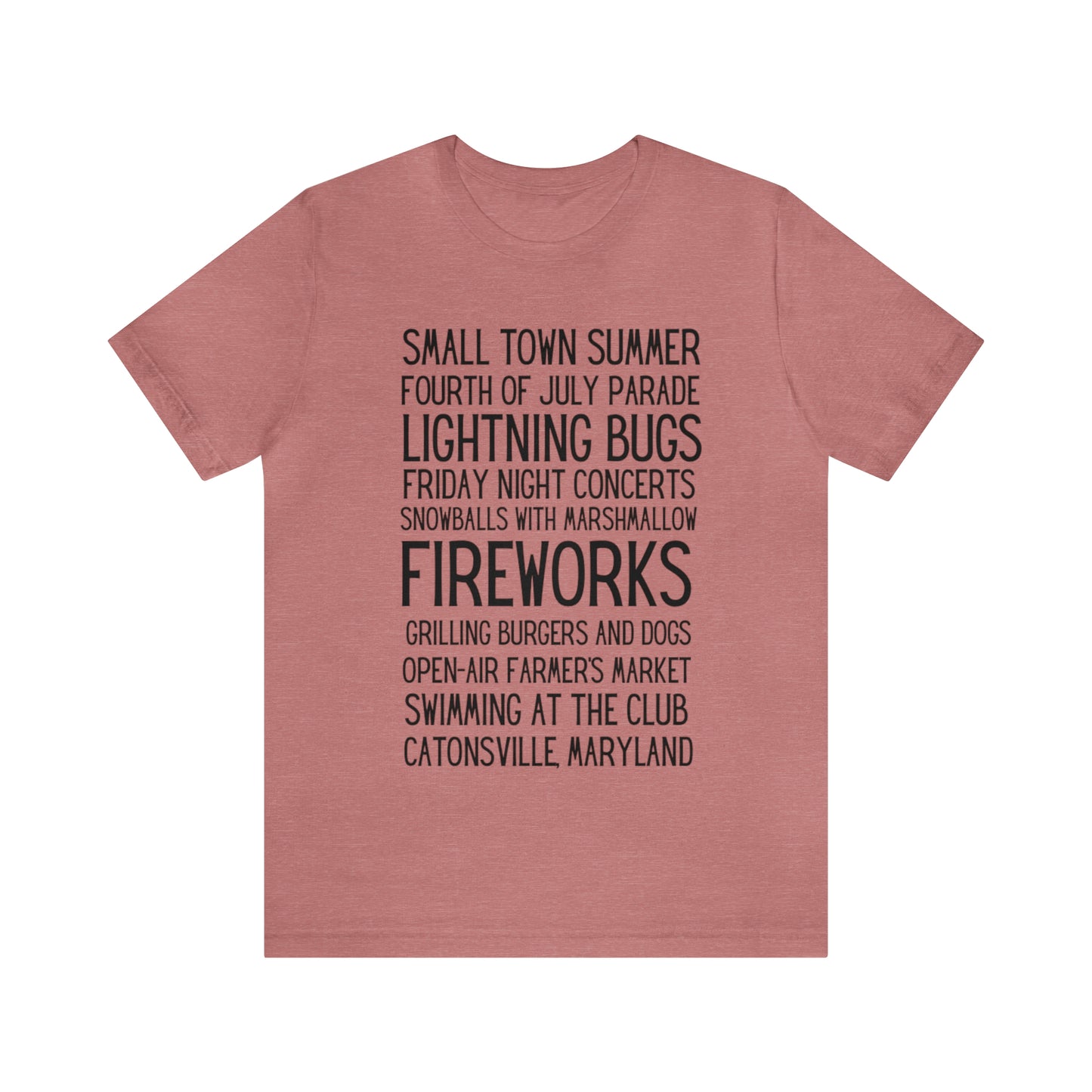 Small Town Summer Catonsville Unisex Jersey Short Sleeve Tee