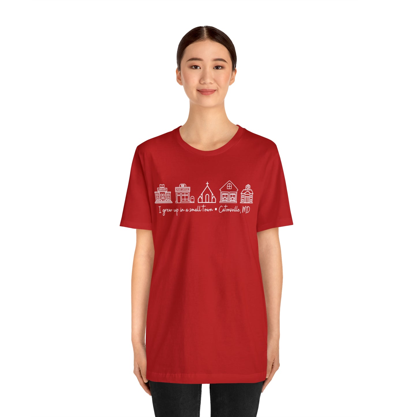 Grown in a Small Town Catonsville Unisex Jersey Short Sleeve Tee