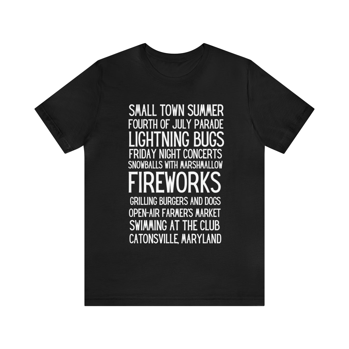 Small Town Summer Catonsville Unisex Jersey Short Sleeve Tee